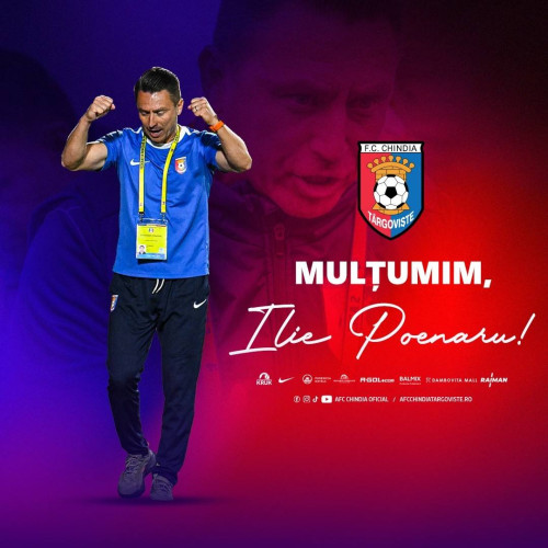 Chindia Târgoviște se desparte de antrenorul Poenaru după înfrângerea cu FC Bihor
