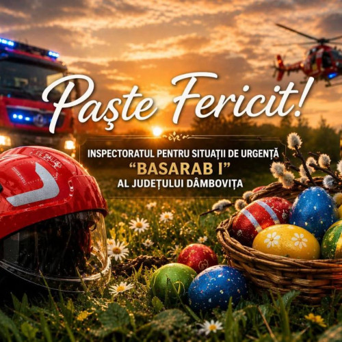 ISU Dâmbovița oferă sfaturi de siguranță în Sărbătorile Pascale