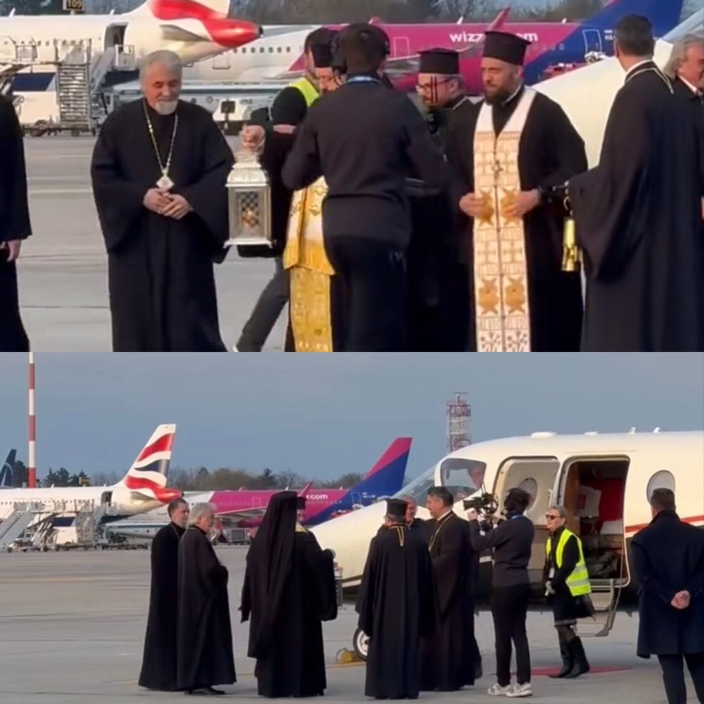 Sfânta Lumină de la Ierusalim a ajuns în România printr-o cursă specială