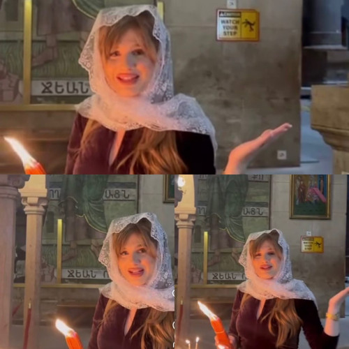 Andra Matei transmite un mesaj emoționant de la Mormântul Sfânt