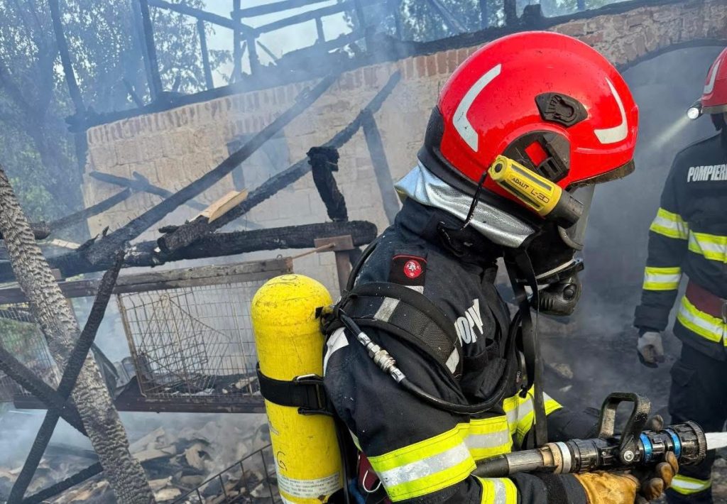 Incendiu devastator la o gospodărie din Băbana, Argeș, în prima zi de Paște