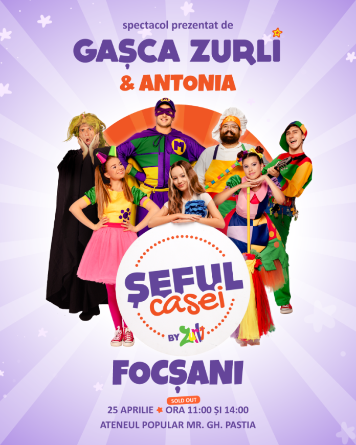 Gașca Zurli aduce noul spectacol „Șeful Casei” la Focșani