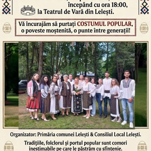 Locuitorii din Lelești sunt invitați la „Hora de Paște”