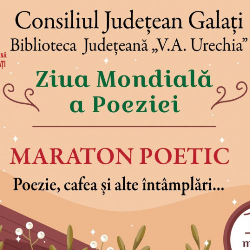 Maraton liric pentru Ziua Mondială a Poeziei, anulat evenimentul