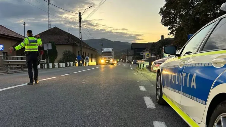Acțiune a poliției din Huedin pentru siguranța pe străzi