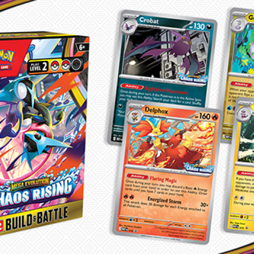 Începe Bătăliile cu Mega Evolution—Chaos Rising Build & Battle Box