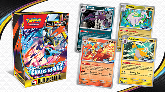 Obține un Pokémon TCG: Mega Evolution—Chaos Rising Build & Battle Box înainte de lansare