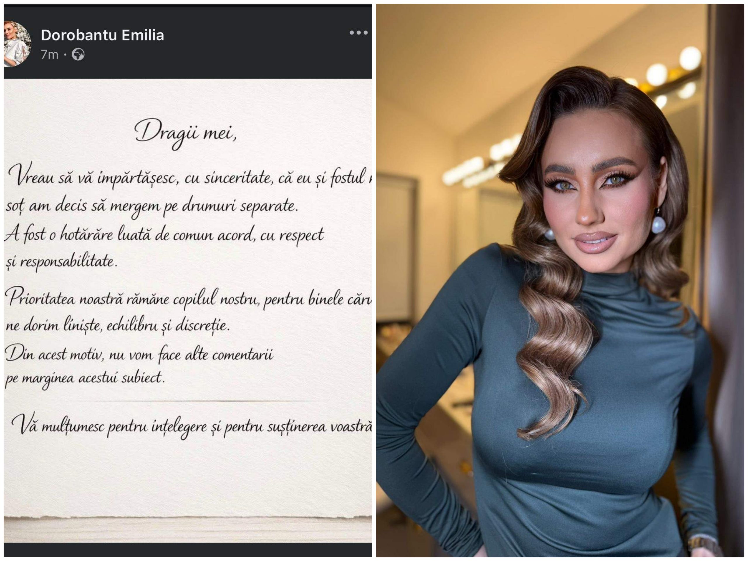 Emilia Dorobanțu și Cătălin se despart, dar rămân în relații bune pentru copil