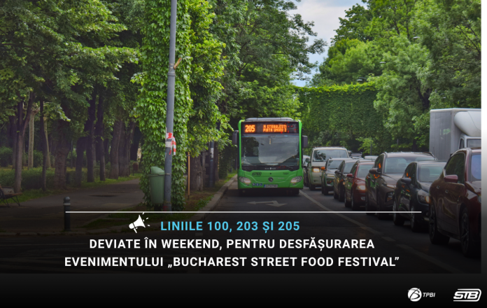 Linii de transport modificate în București din cauza festivalului de street food