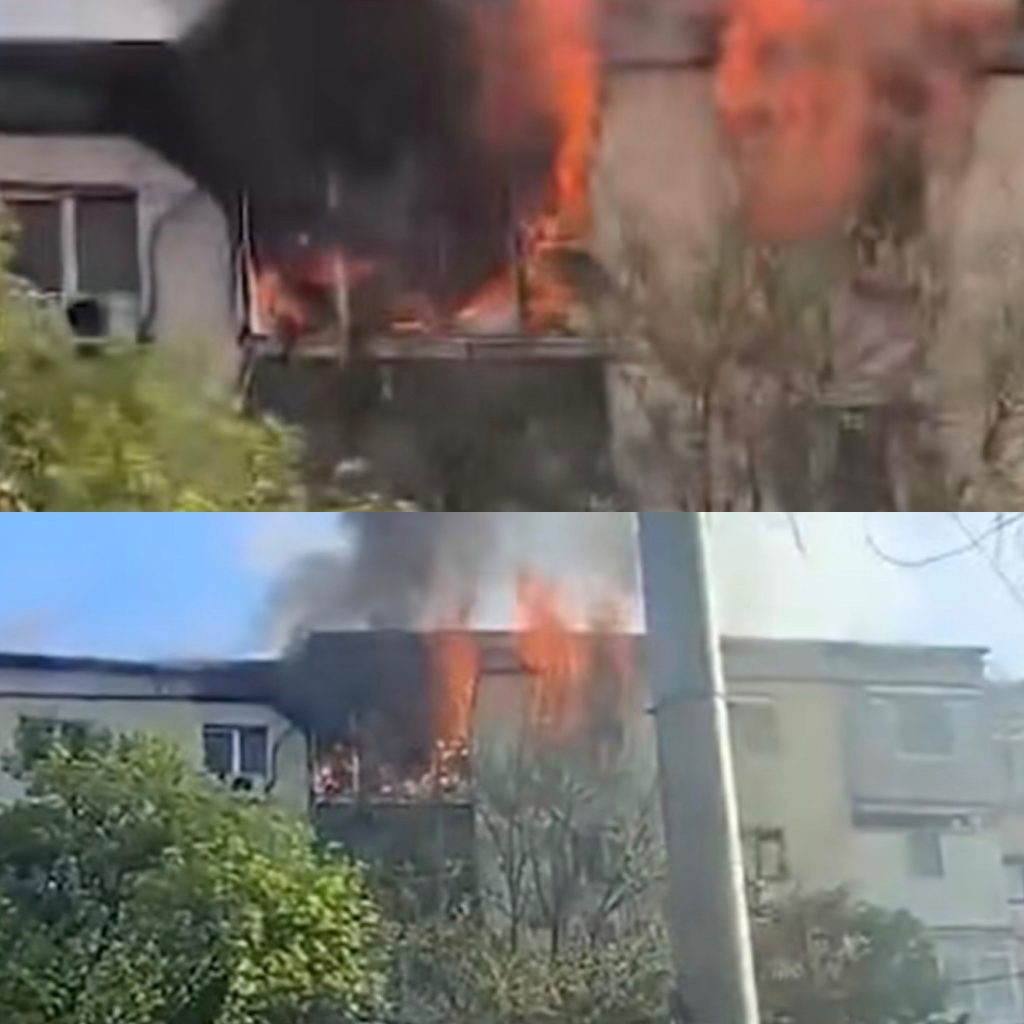 Incendiu în Craiova: două persoane evacuate dintr-un apartament