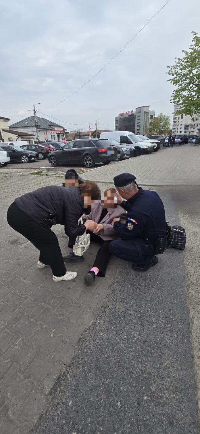 Jandarmii din Vrancea intervin pentru o femeie căzută pe stradă