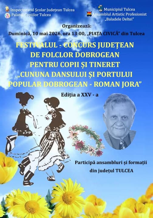 Festivalul de folclor „Cununa Dansului” revine la Tulcea în mai 2026