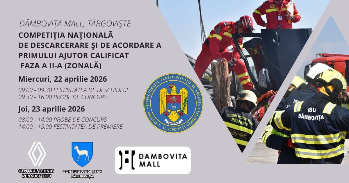 Competiția națională de descarcerare se desfășoară la Târgoviște