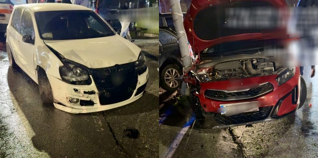 Accident rutier în Pitești cu patru vehicule implicate