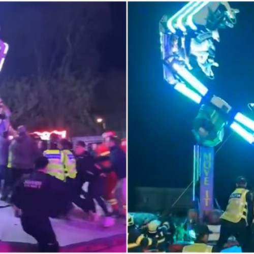 Momente de panică în Caransebeș: un carusel s-a defectat, 17 copii blocați