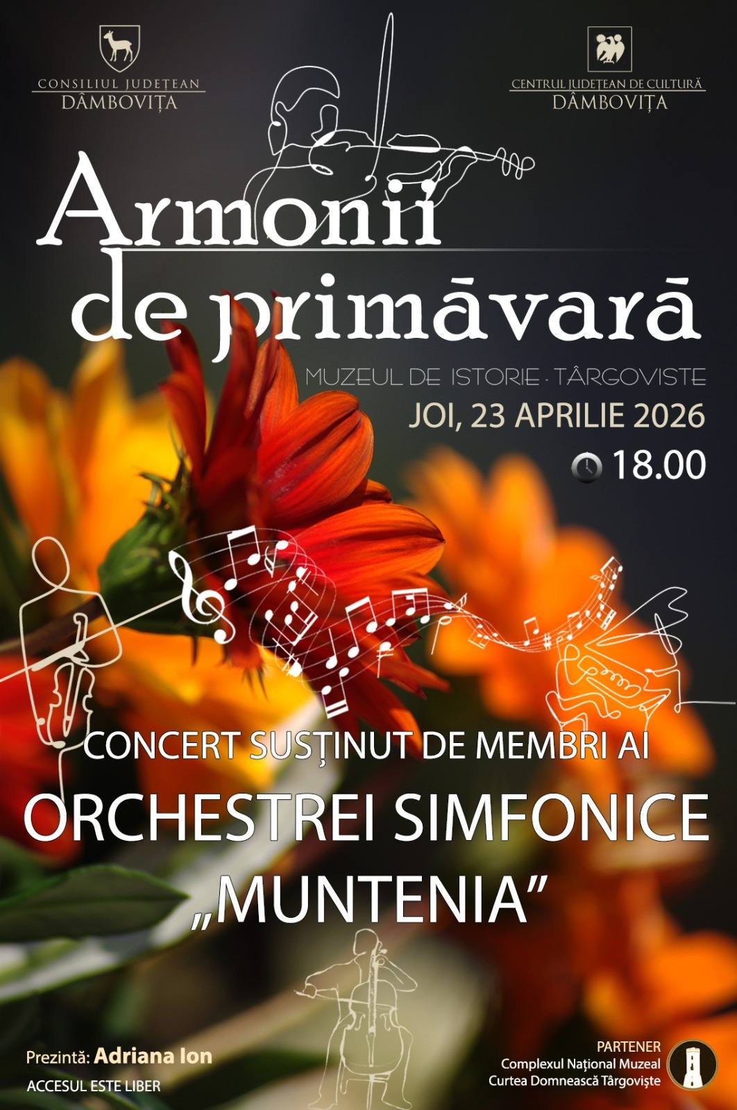 Concert de muzică clasică „Armonii de primăvară” la Târgoviște