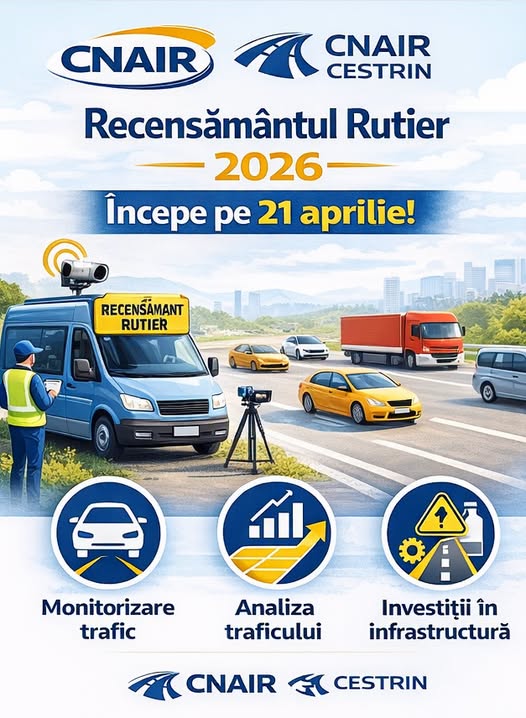 CNAIR pregătește Recensământul General de Circulație Rutieră în România