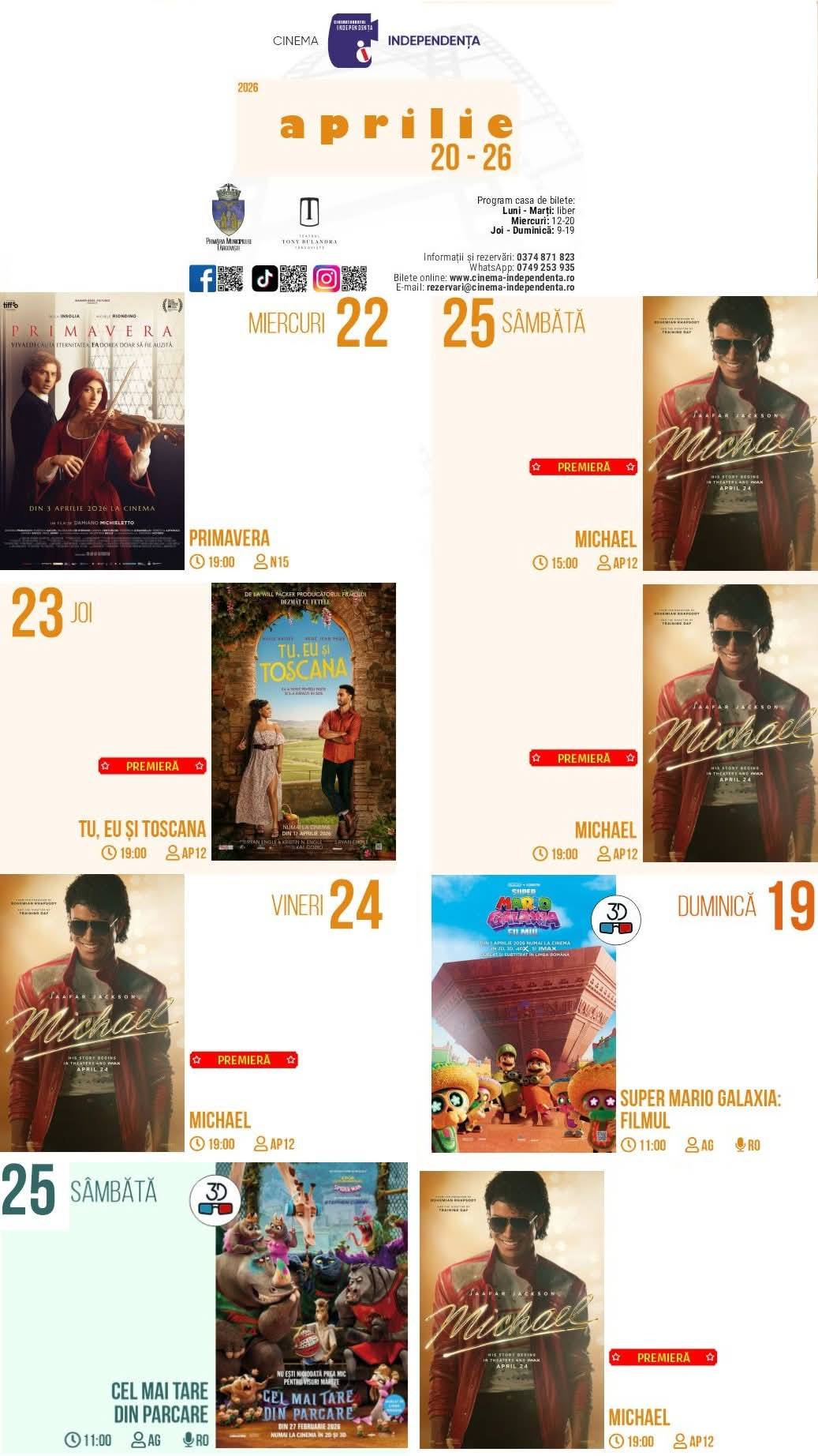 Întâmpină săptămâna filmului la Cinematograful Independența din Târgoviște