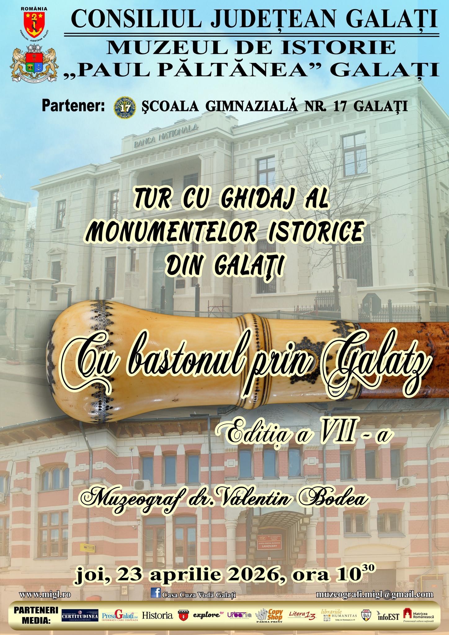 Descoperă poveștile monumentelor din Galați cu un tur ghidat