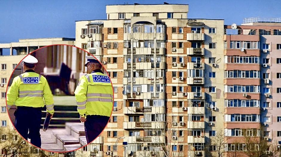 Polițiștii locali din Pitești sancționează aruncarea de deșeuri dintr-un bloc