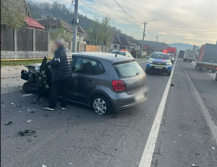 Accident rutier pe DN1C, în Gherla, cu o persoană rănită