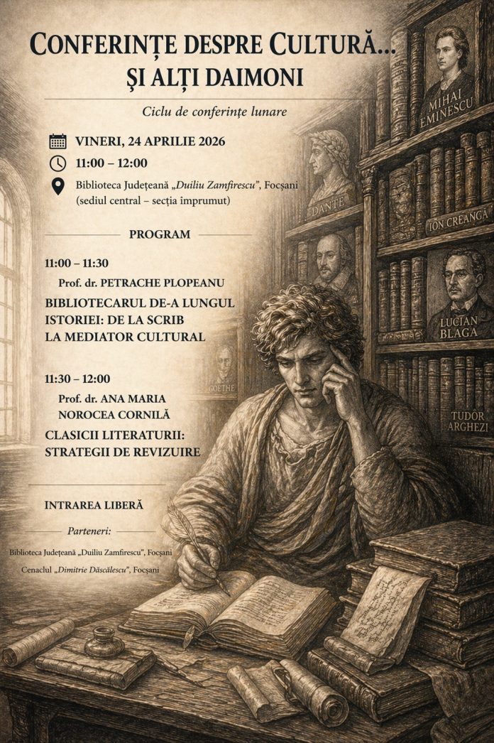 Eveniment cultural special de Ziua Bibliotecarului la Biblioteca Județeană Vrancea