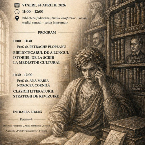 Eveniment cultural special de Ziua Bibliotecarului la Biblioteca Județeană Vrancea