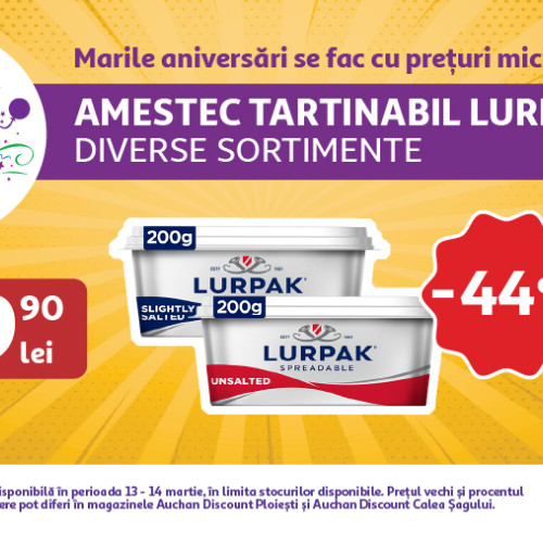 Festivalul Ofertelor Woww la Auchan: reduceri de până la 50% la sute de produse. Tombola cu premii de 30.000 Euro net pentru membrii MyCLUB Auchan.