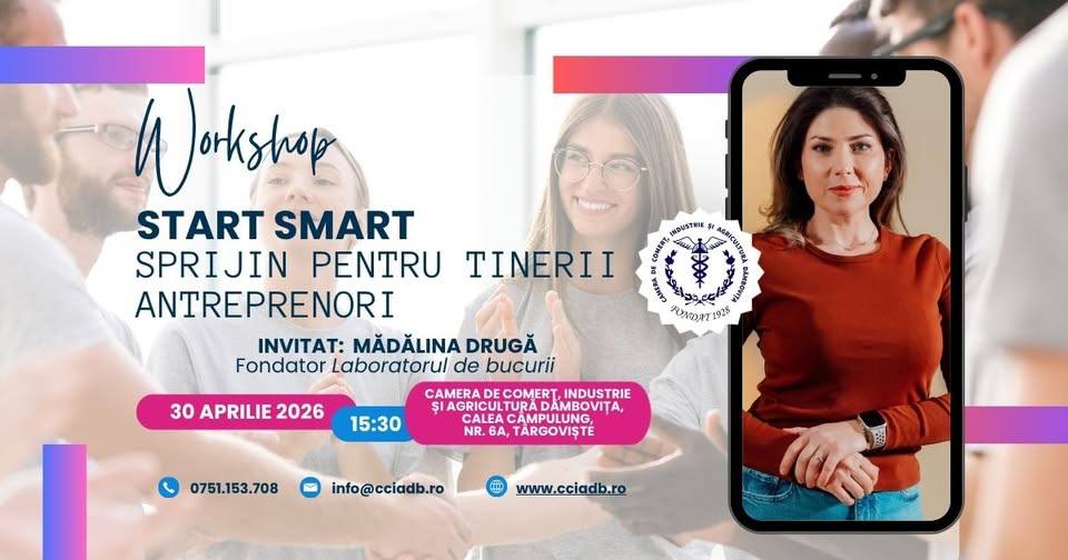 Workshop pentru tineri antreprenori la Camera de Comerț Dâmbovița