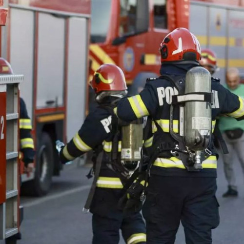 Intervenție de urgență a pompierilor în Rucăr din cauza unei avarii la conducta de gaze