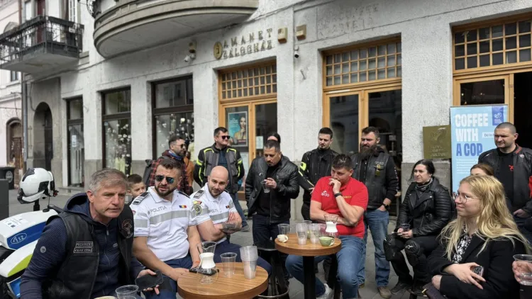Peste 50 de motocicliști au discutat cu poliția în Cluj
