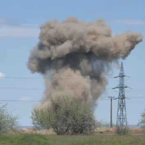 Dronă cu explozibil detonată controlat la marginea Galațiului