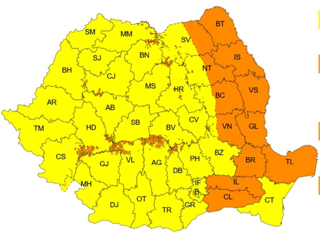 Schimbare bruscă a vremii: vânt puternic afectează Dâmbovița și alte regiuni