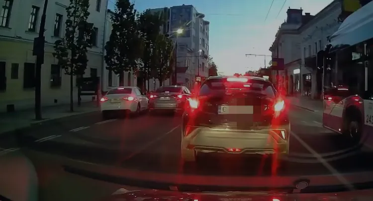 Incident de șicanare între doi șoferi în centrul Clujului