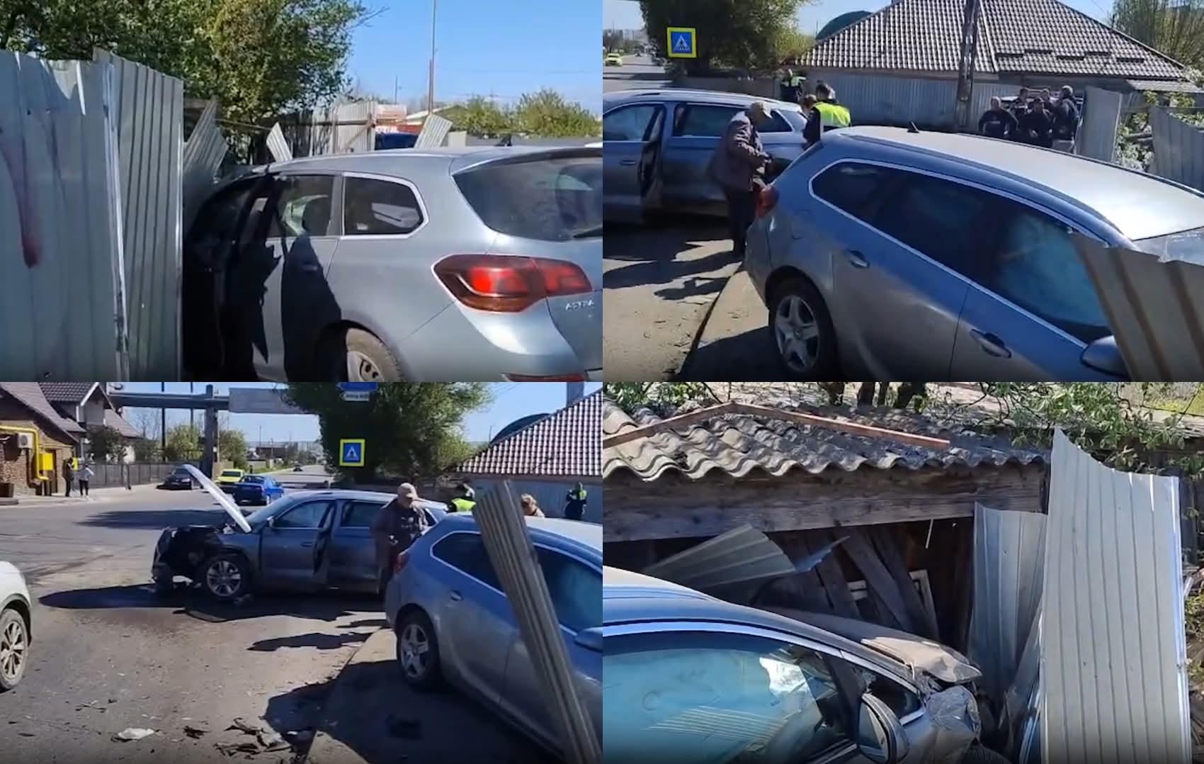 Accident dramatic în Bacău: mașină distrusă de un impact violent