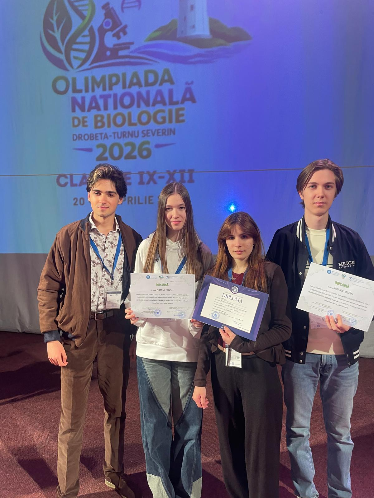 Elevii din Galați cuceresc premii la Olimpiada de Biologie