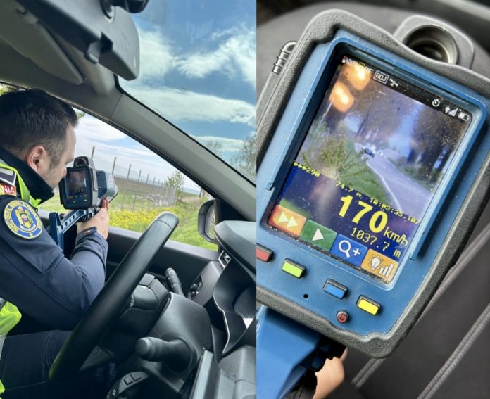 Un șofer din Prăjeni a fost prins conducând cu 170 km/h în Flămânzi