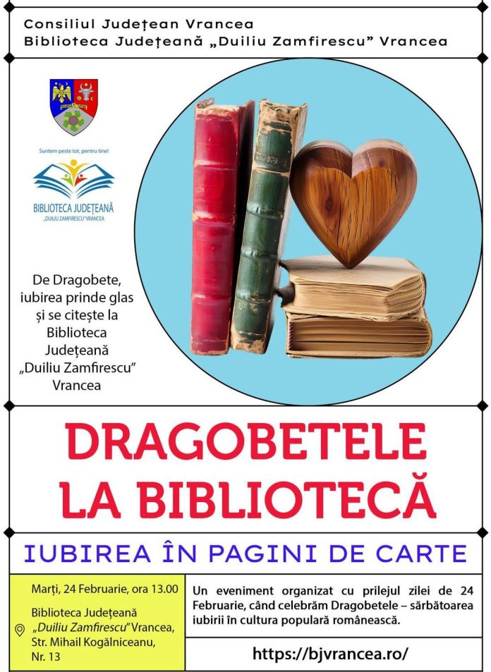 Eveniment special de Dragobete la Biblioteca Județeană Vrancea