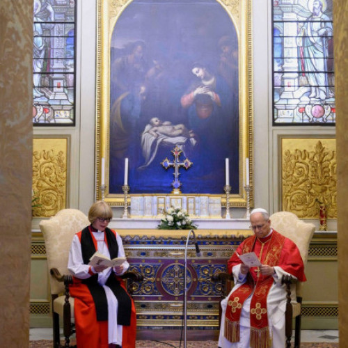 Papa Leon al XIV-lea se întâlnește cu prima femeie arhiepiscop de Canterbury