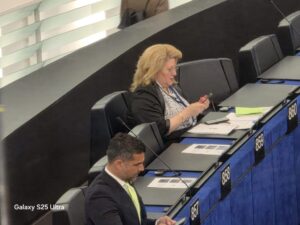 Diana Șoșoacă transformă votul din Parlamentul European într-un spectacol politic