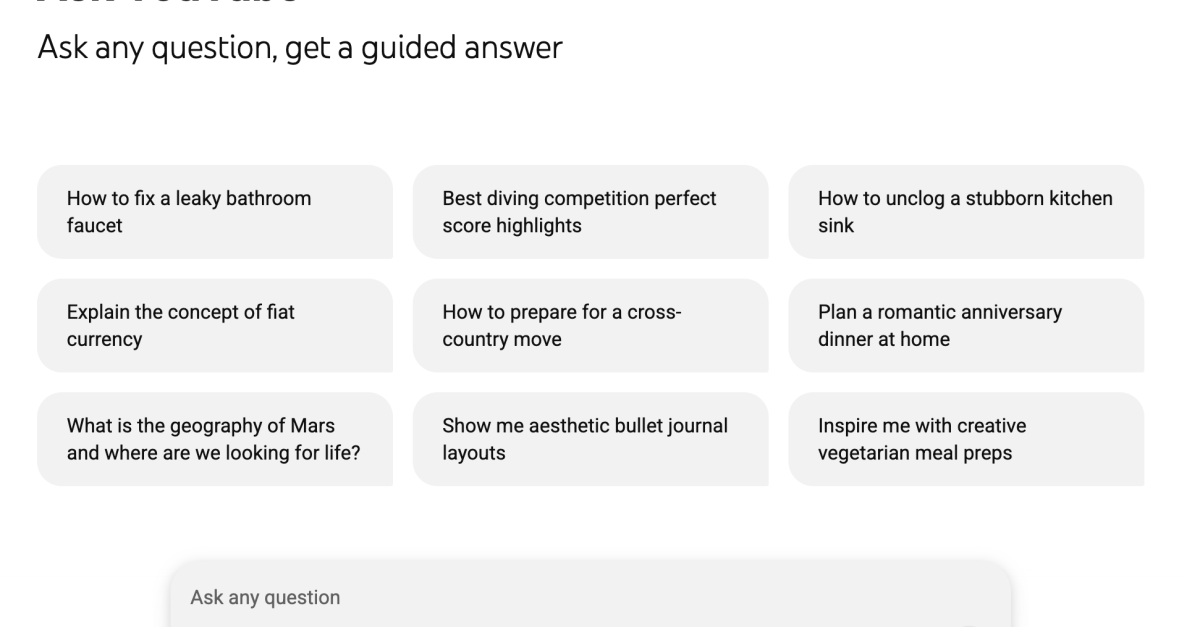 Google testează o căutare prin chatbot AI pentru YouTube