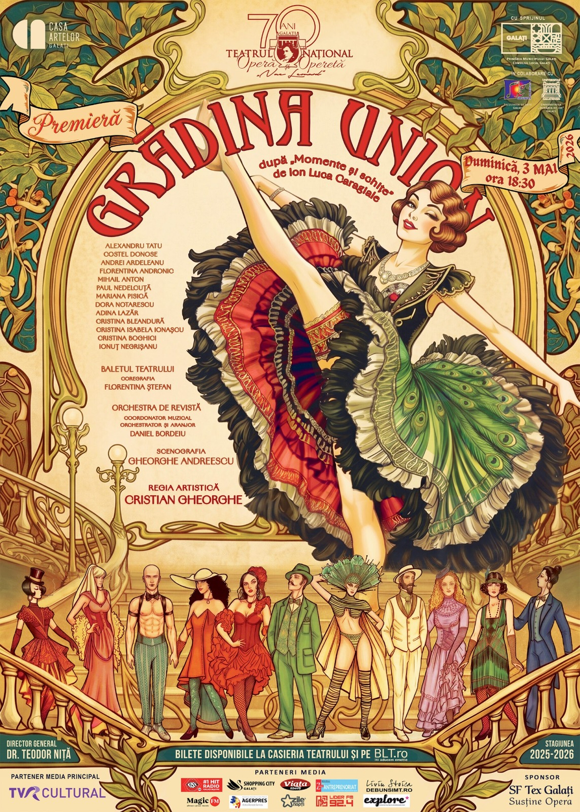 Premiera „Grădina Union” aduce farmecul revistelor la Galați