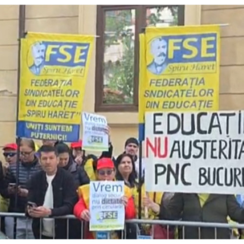 Profesorii protestează împotriva tăierilor salariale la Ministerul Educației