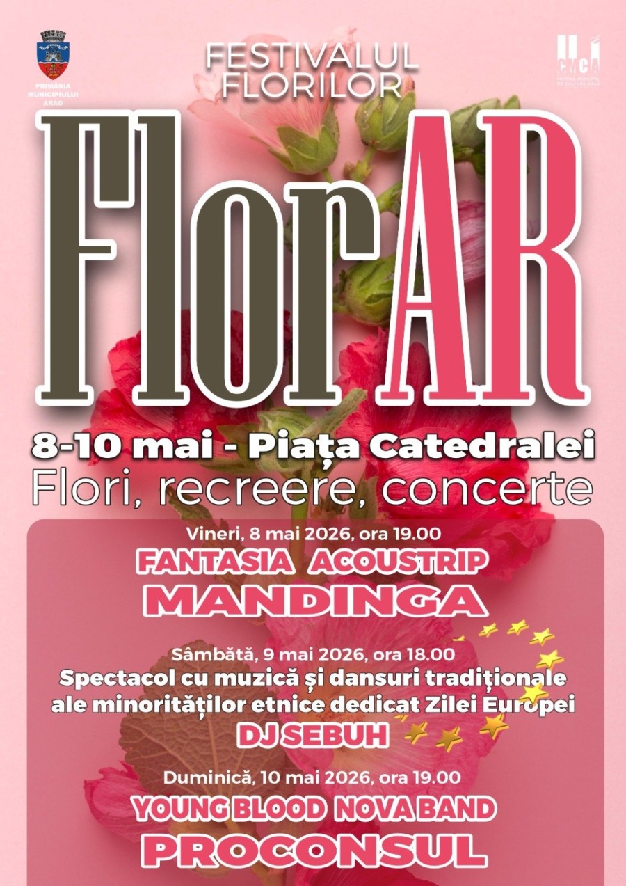 FlorAr 2026 transformă Piața Catedralei din Arad în spectacol floral