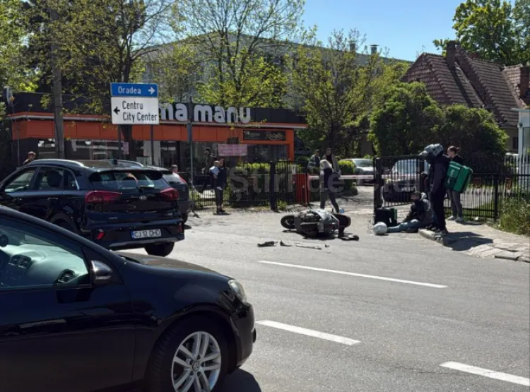 Accident rutier pe strada Republicii din Cluj-Napoca