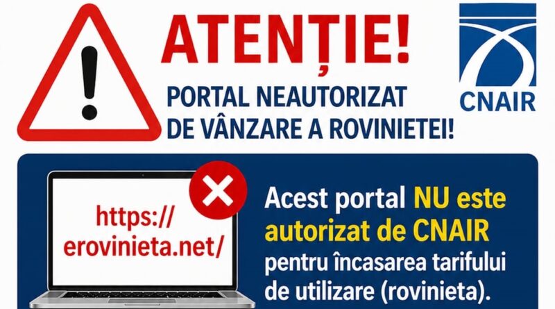 CNAIR avertizează despre un portal neautorizat pentru roviniete