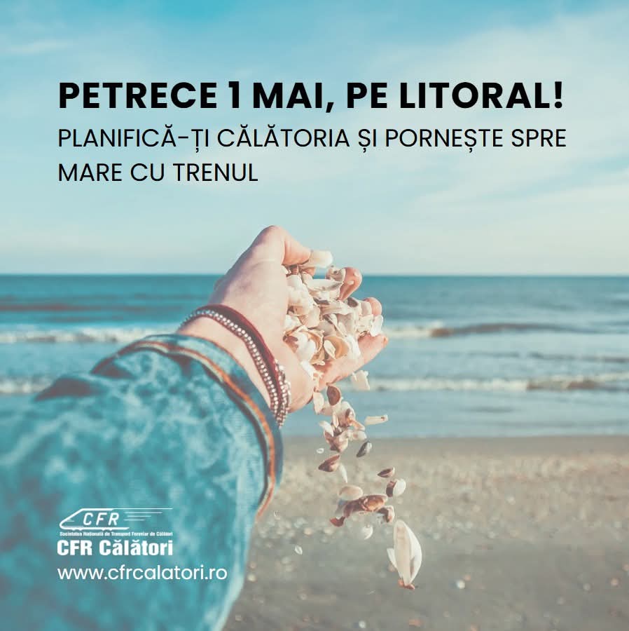 CFR Călători suplimentează trenurile spre litoral de 1 Mai