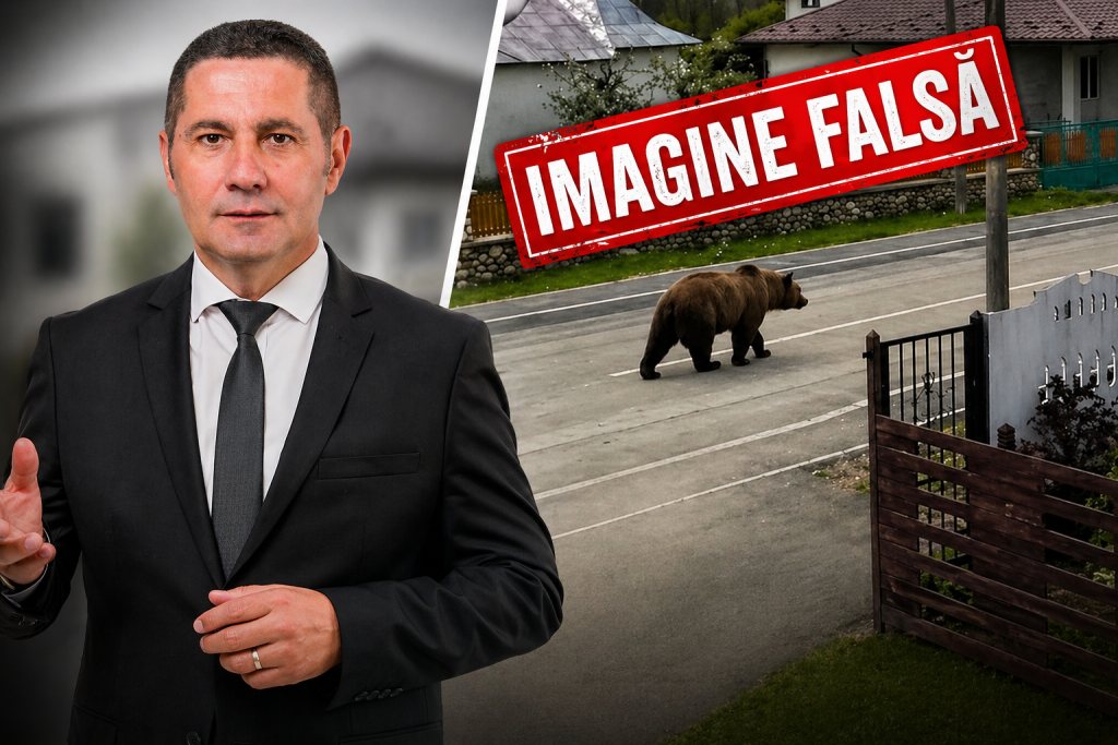 Panică în Bradu din cauza unei alerte false privind un urs