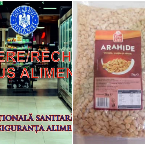 ANSVSA rechemează arahide prăjite din cauza depășirilor de aflatoxine