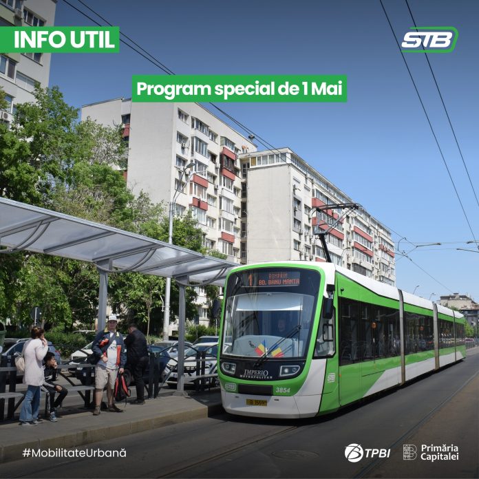 Mijloacele de transport din București, program special pe 1 mai